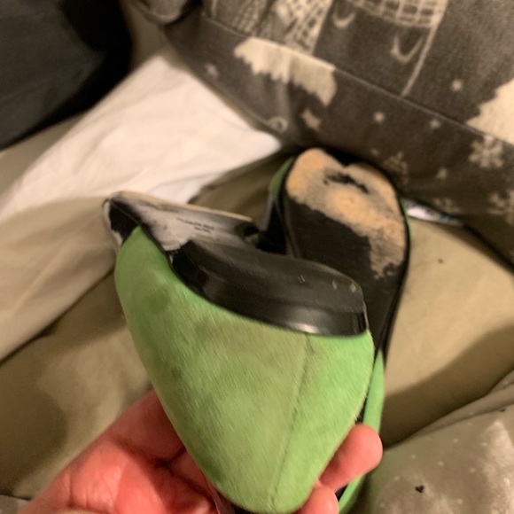 Gucci green and patten leather, bamboo flats - Picture 4 of 5